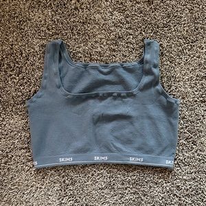 Skims Logo Rib Scoop Bralette Arctic Size 3X New